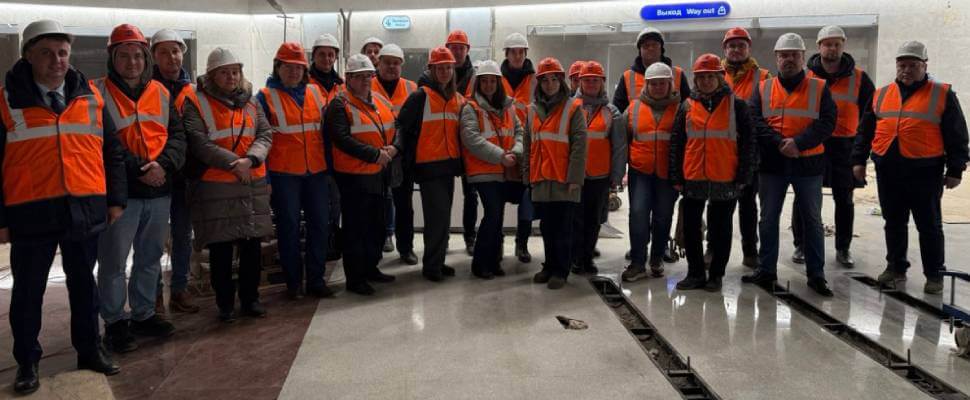 Эксперты Санкт-Петербургского Центра государственной экспертизы посетили строящуюся станцию метро «Казаковская» («Юго-Западная»)