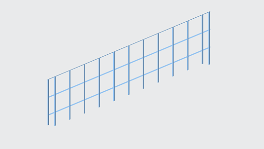 Трёхмерная модель: Ограждение. Класс IFC: IfcRailing