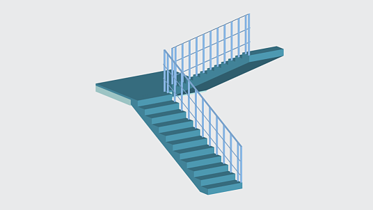Трёхмерная модель: Лестница. Класс IFC: IfcStair