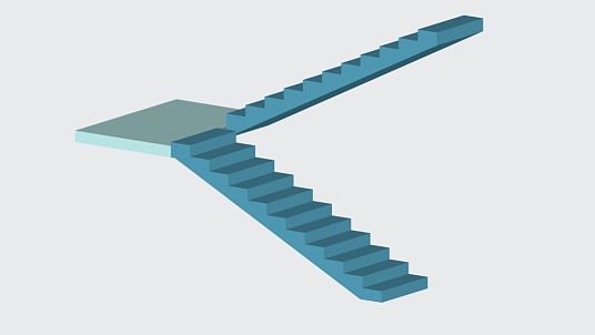 Трёхмерная модель: Лестница. Класс IFC: IfcStair